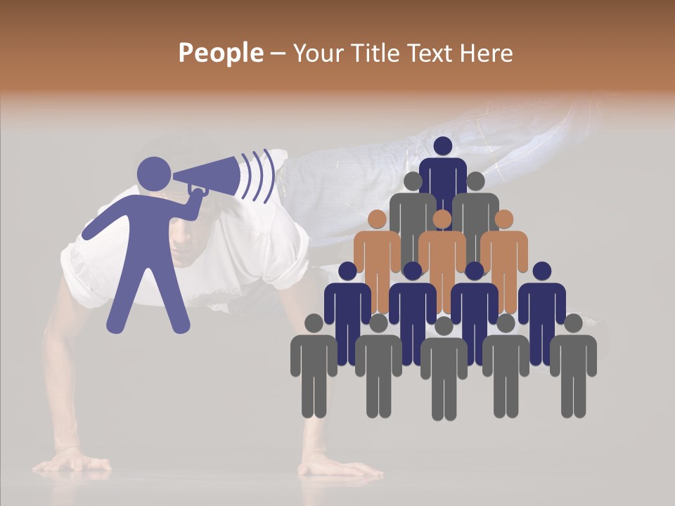 Sport Breakdancer Male PowerPoint Template