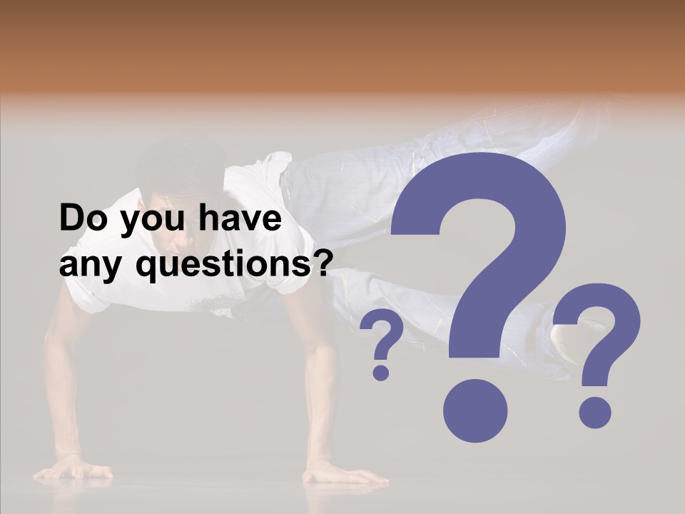 Sport Breakdancer Male PowerPoint Template