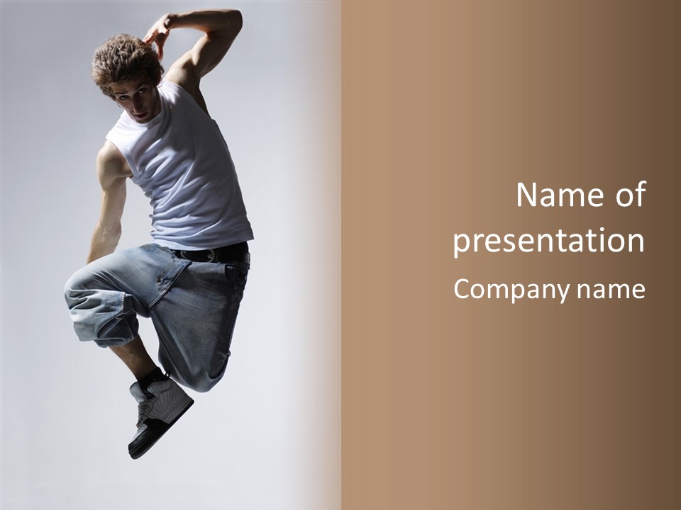 Exercizing Hop Fly PowerPoint Template