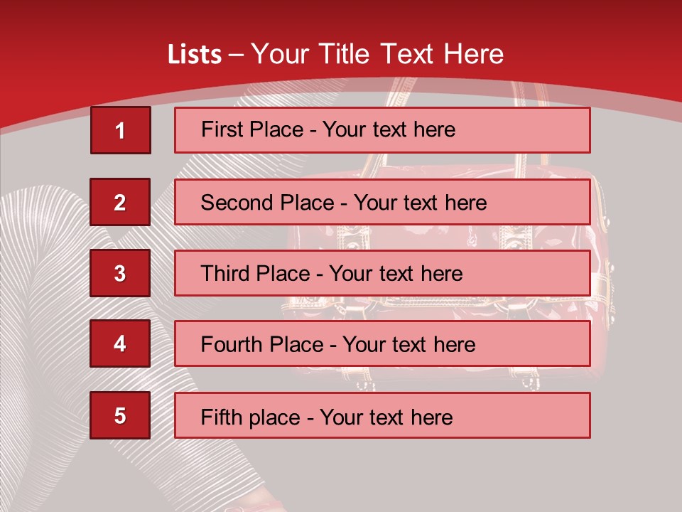 Handbag Charming Bag PowerPoint Template