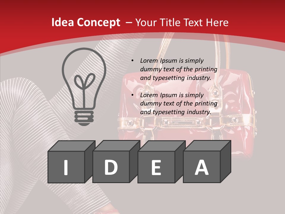 Handbag Charming Bag PowerPoint Template