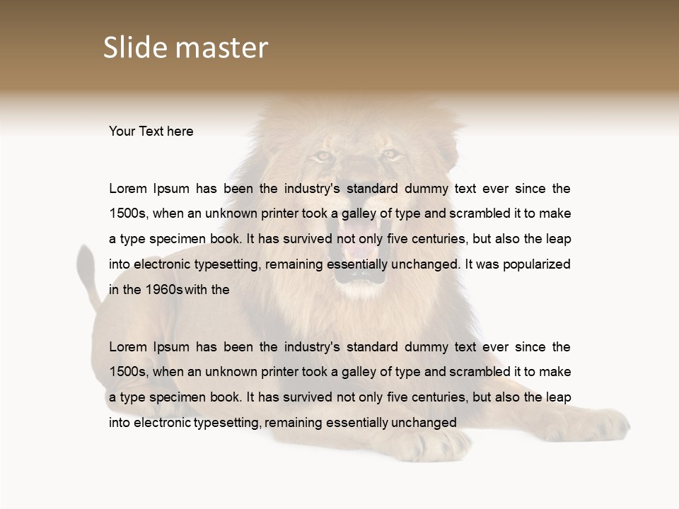 Roaring Yawning Snarling PowerPoint Template