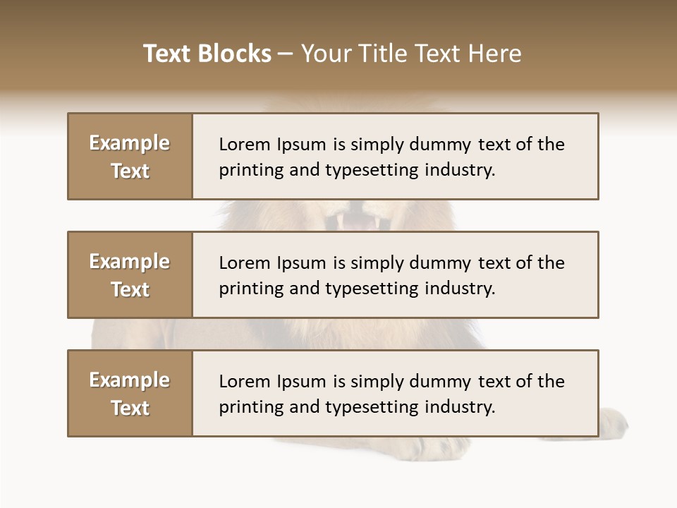 Roaring Yawning Snarling PowerPoint Template