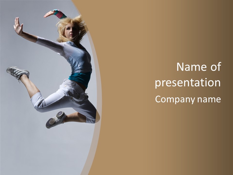 Moving Breakdancing Balance PowerPoint Template