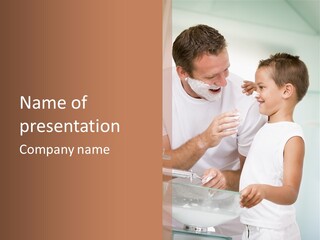 Indoors Together Son PowerPoint Template