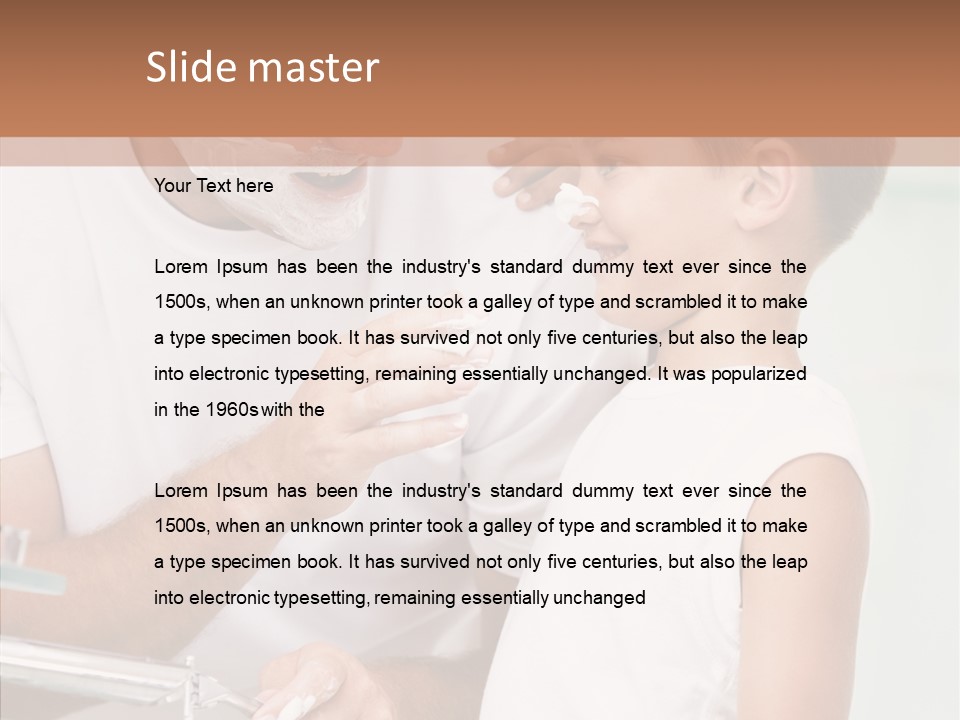 Indoors Together Son PowerPoint Template