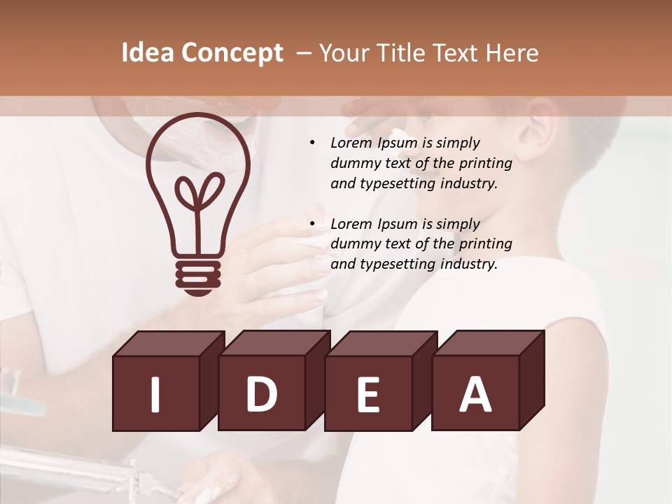 Indoors Together Son PowerPoint Template