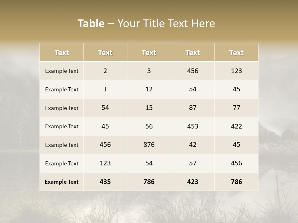 Fog Vacation Relaxation PowerPoint Template