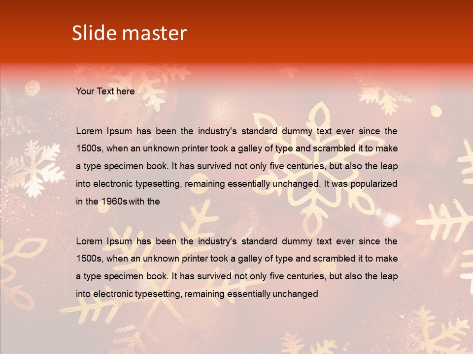 Holidays Xmas Golden PowerPoint Template