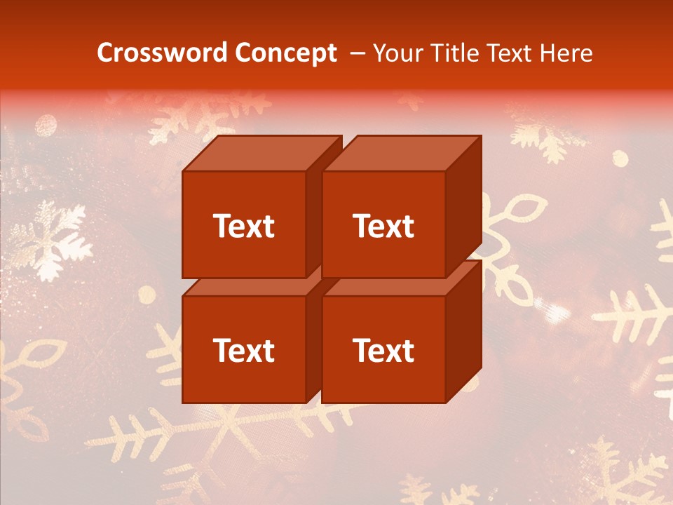 Holidays Xmas Golden PowerPoint Template