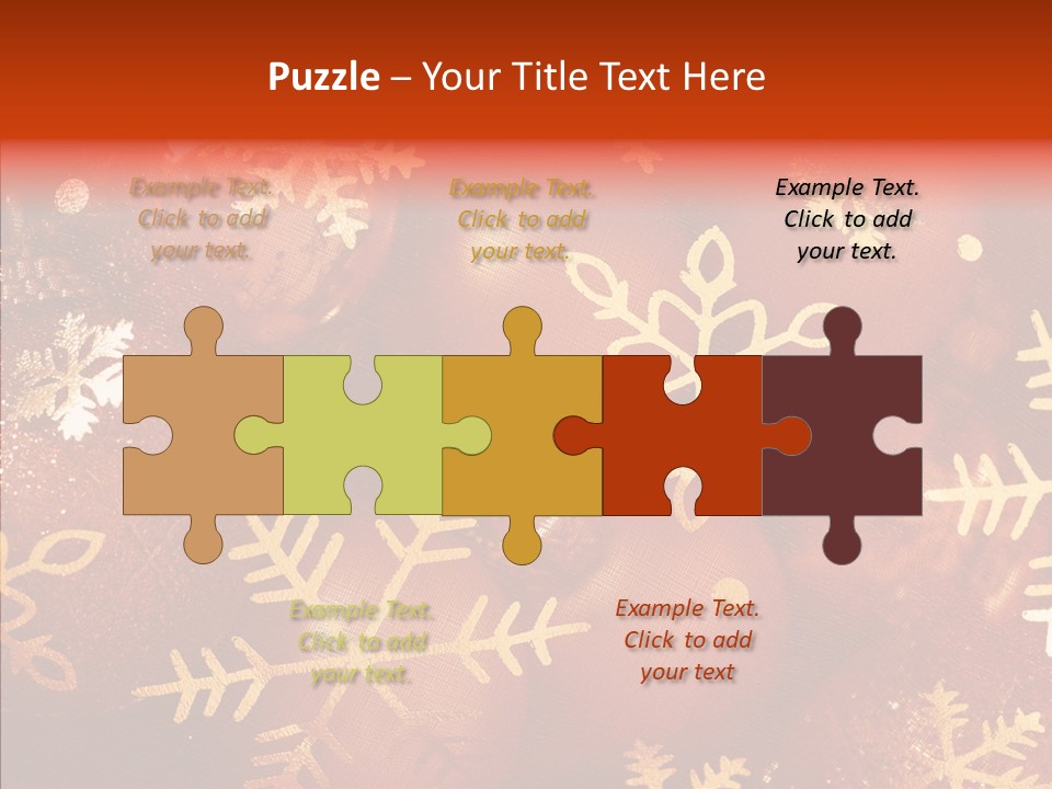 Holidays Xmas Golden PowerPoint Template