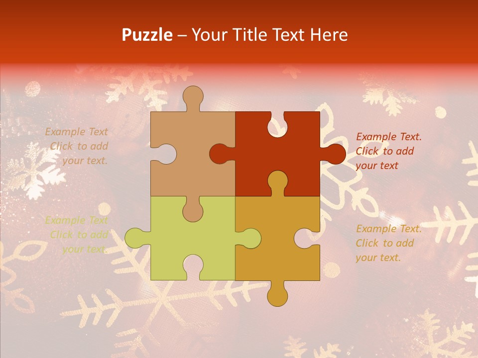 Holidays Xmas Golden PowerPoint Template