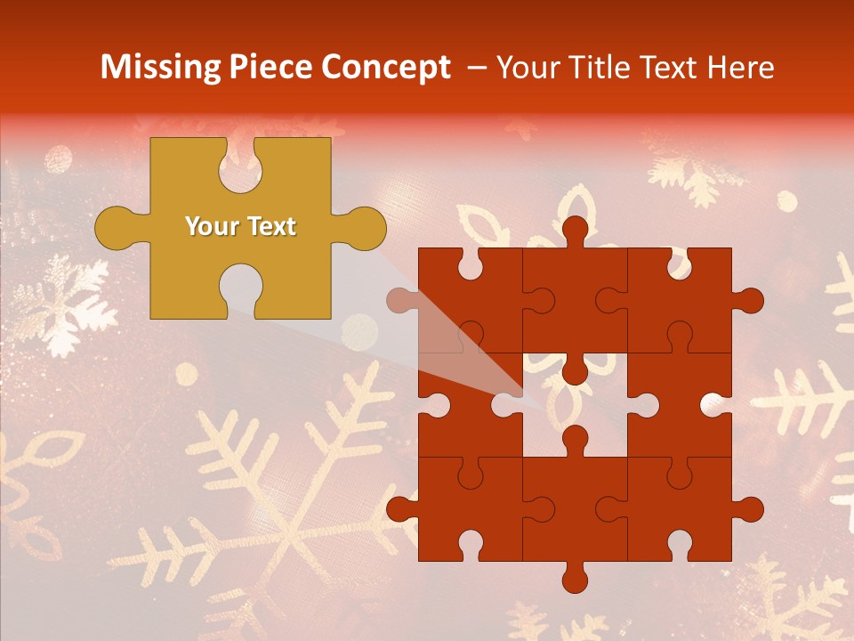 Holidays Xmas Golden PowerPoint Template