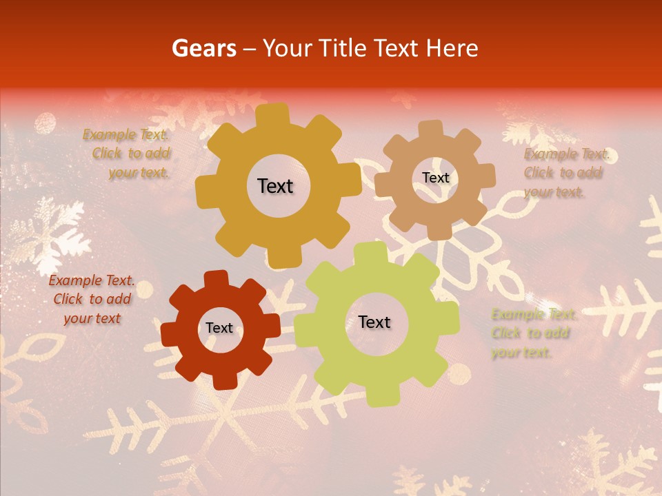 Holidays Xmas Golden PowerPoint Template