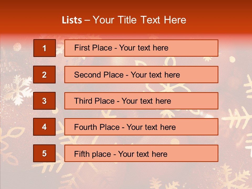 Holidays Xmas Golden PowerPoint Template
