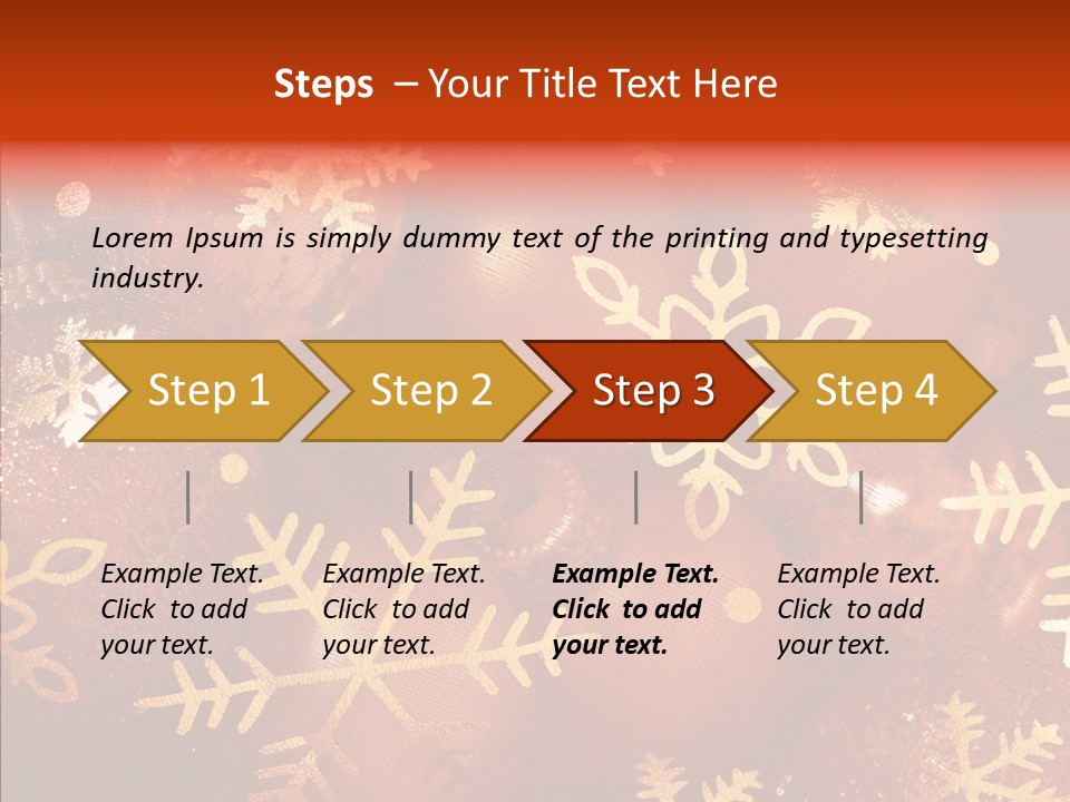 Holidays Xmas Golden PowerPoint Template