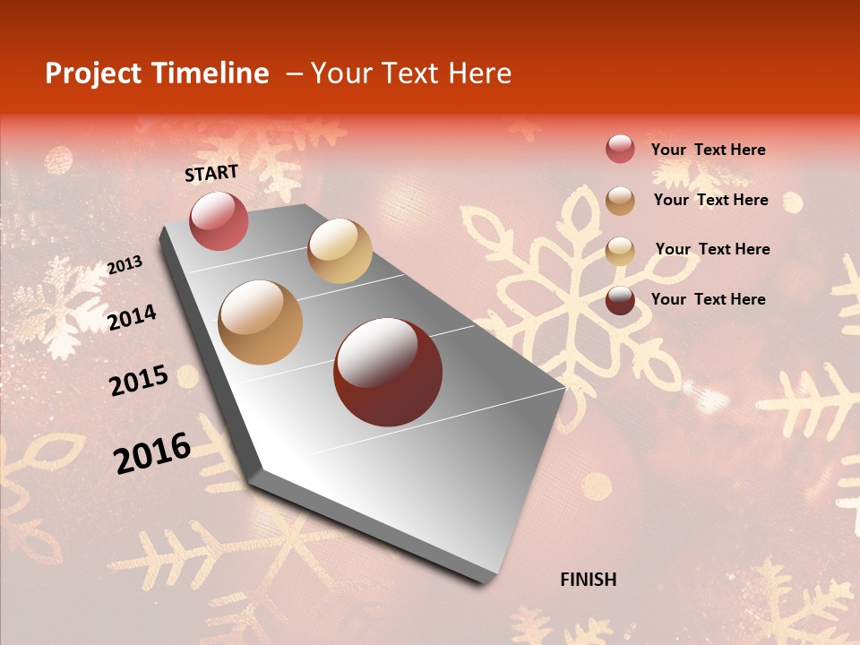 Holidays Xmas Golden PowerPoint Template