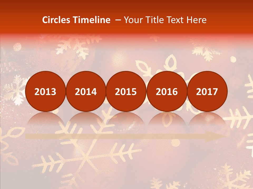 Holidays Xmas Golden PowerPoint Template