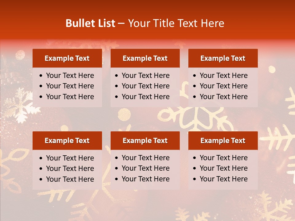 Holidays Xmas Golden PowerPoint Template