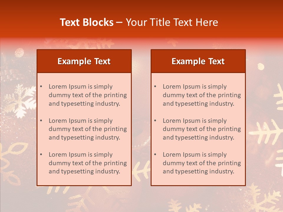 Holidays Xmas Golden PowerPoint Template