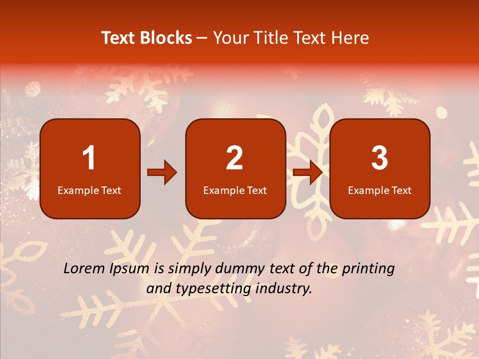 Holidays Xmas Golden PowerPoint Template