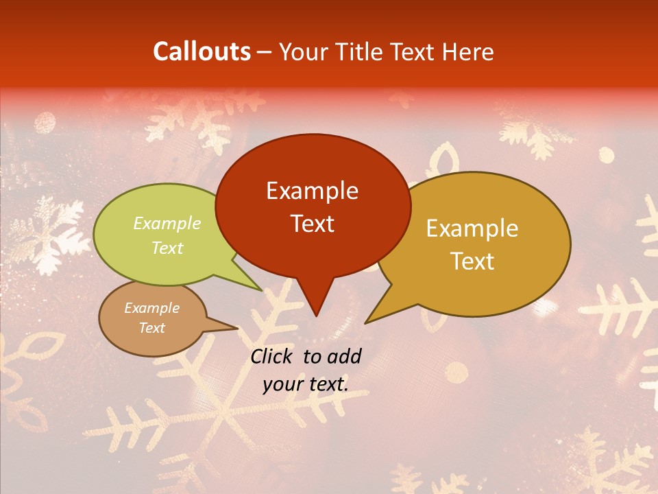 Holidays Xmas Golden PowerPoint Template