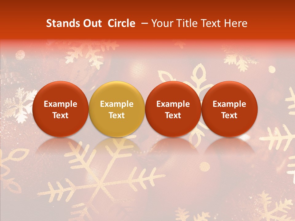 Holidays Xmas Golden PowerPoint Template