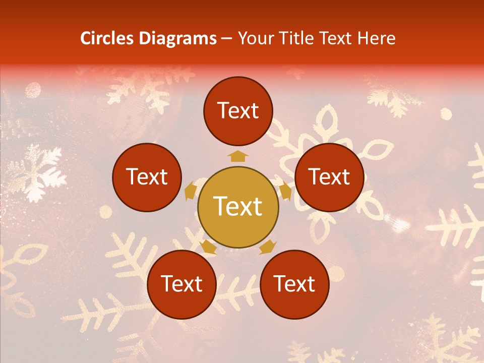 Holidays Xmas Golden PowerPoint Template