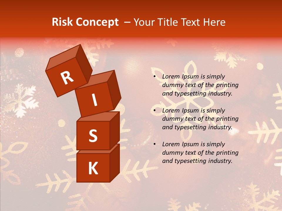 Holidays Xmas Golden PowerPoint Template