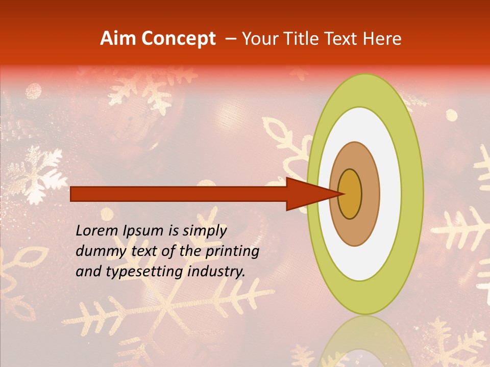 Holidays Xmas Golden PowerPoint Template