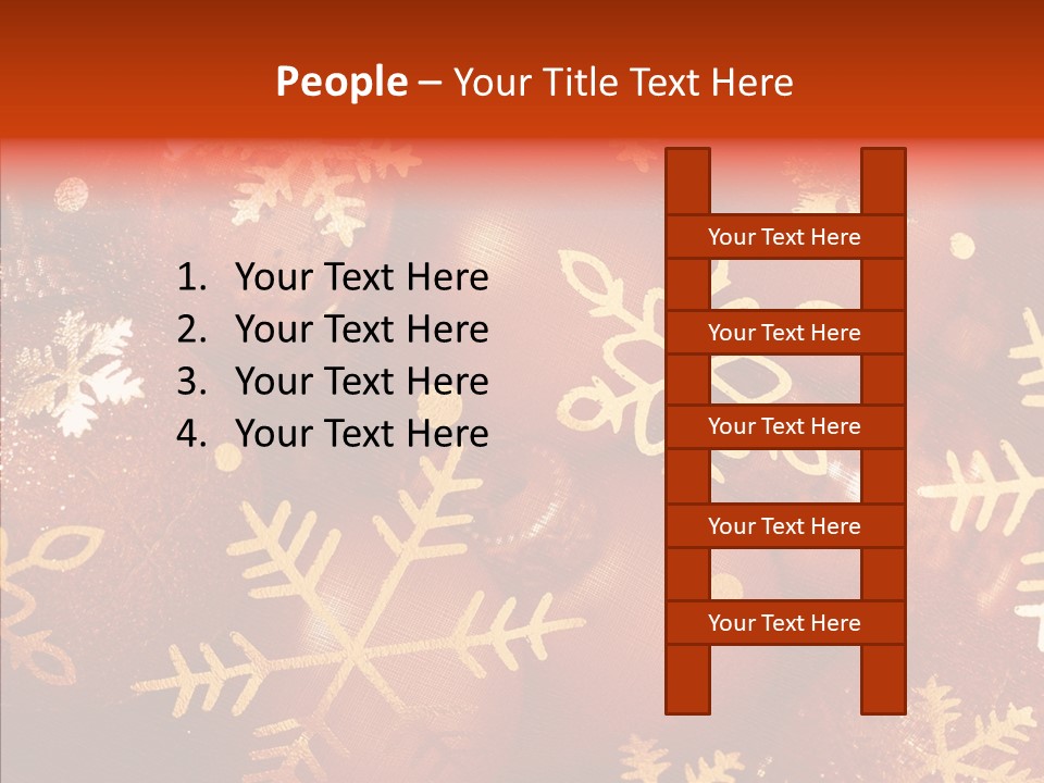 Holidays Xmas Golden PowerPoint Template