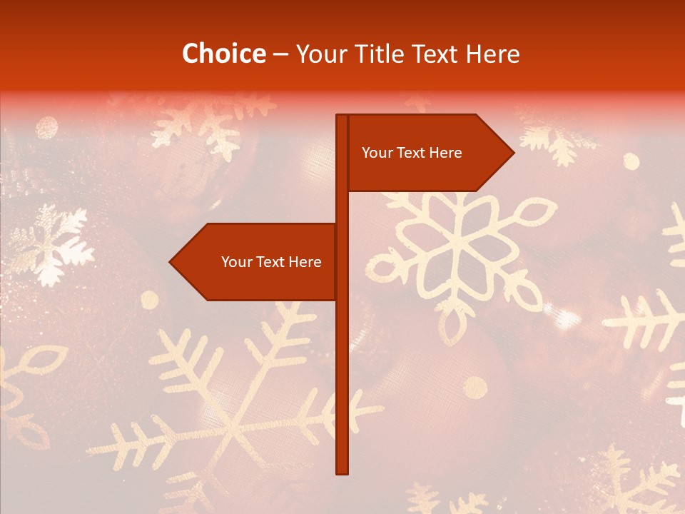 Holidays Xmas Golden PowerPoint Template