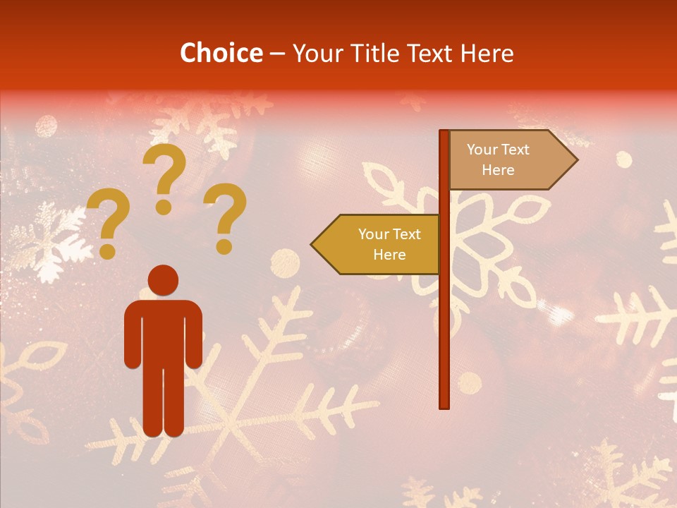 Holidays Xmas Golden PowerPoint Template