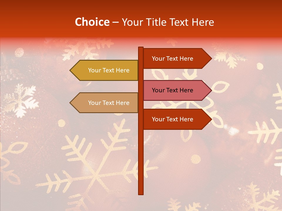 Holidays Xmas Golden PowerPoint Template