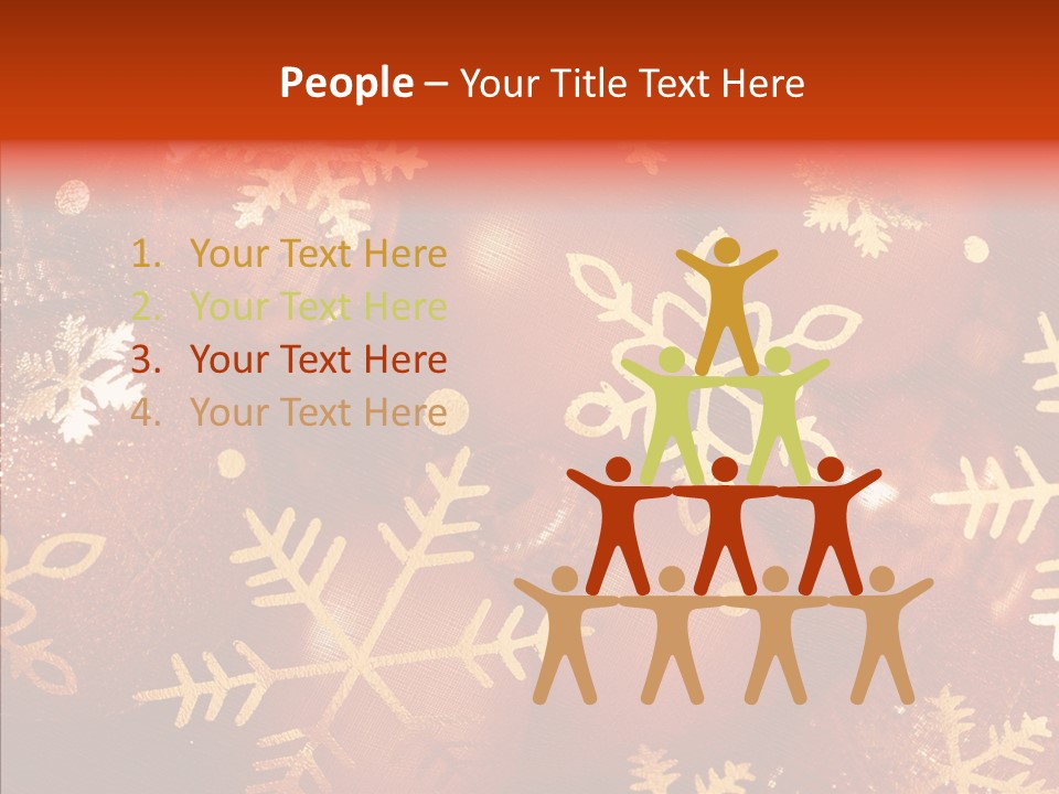 Holidays Xmas Golden PowerPoint Template