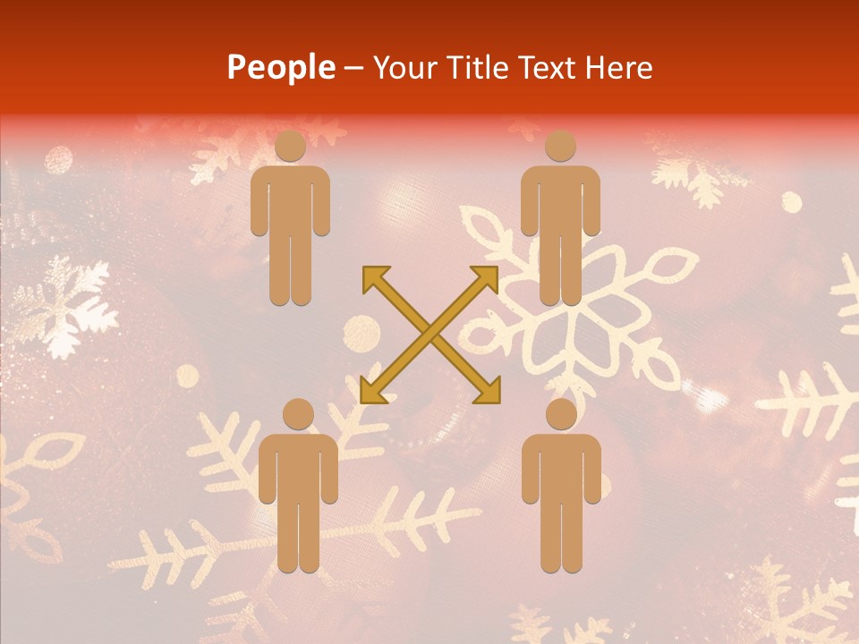 Holidays Xmas Golden PowerPoint Template