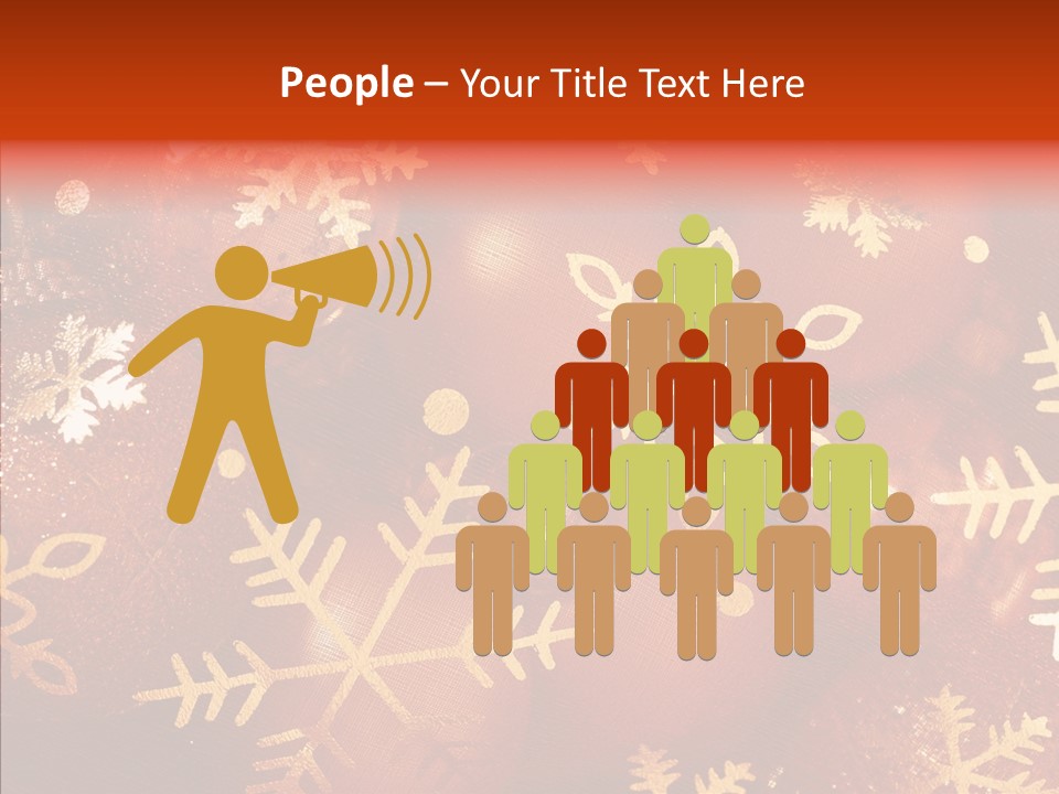 Holidays Xmas Golden PowerPoint Template