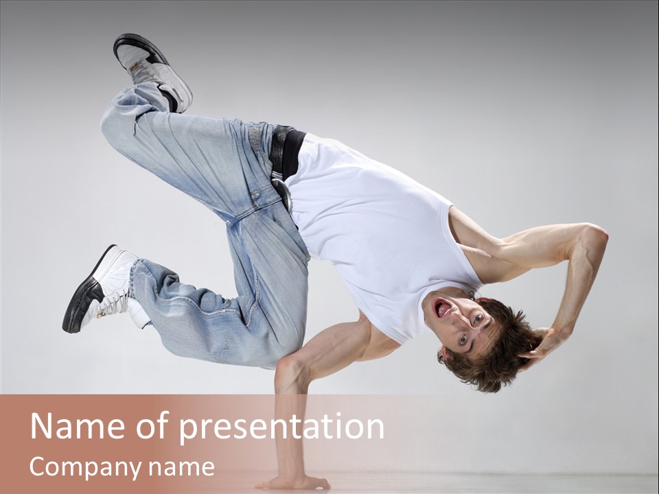 Breakdance Posing Action PowerPoint Template