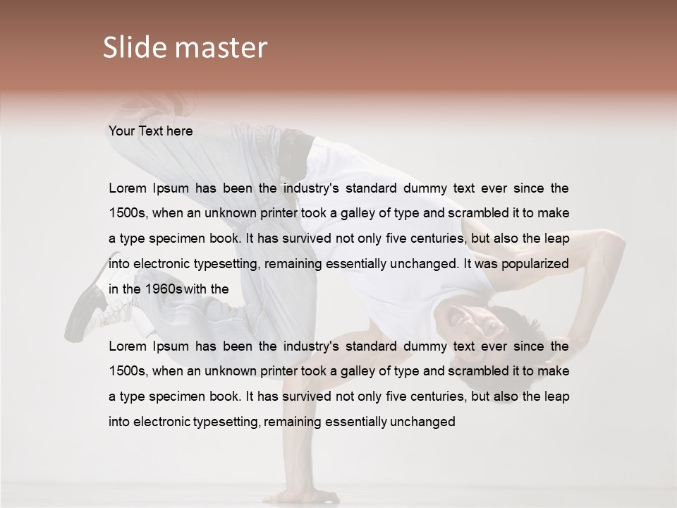 Breakdance Posing Action PowerPoint Template