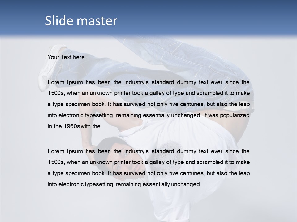 Pose  Boy PowerPoint Template