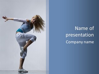 Gymnastic Performer Model PowerPoint Template