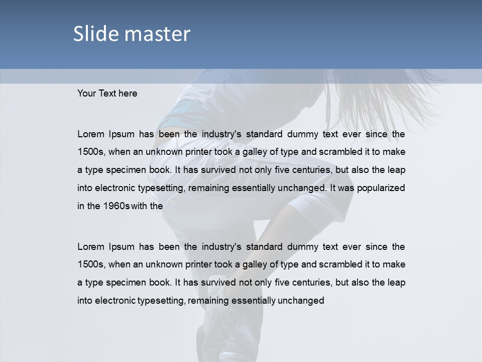 Gymnastic Performer Model PowerPoint Template