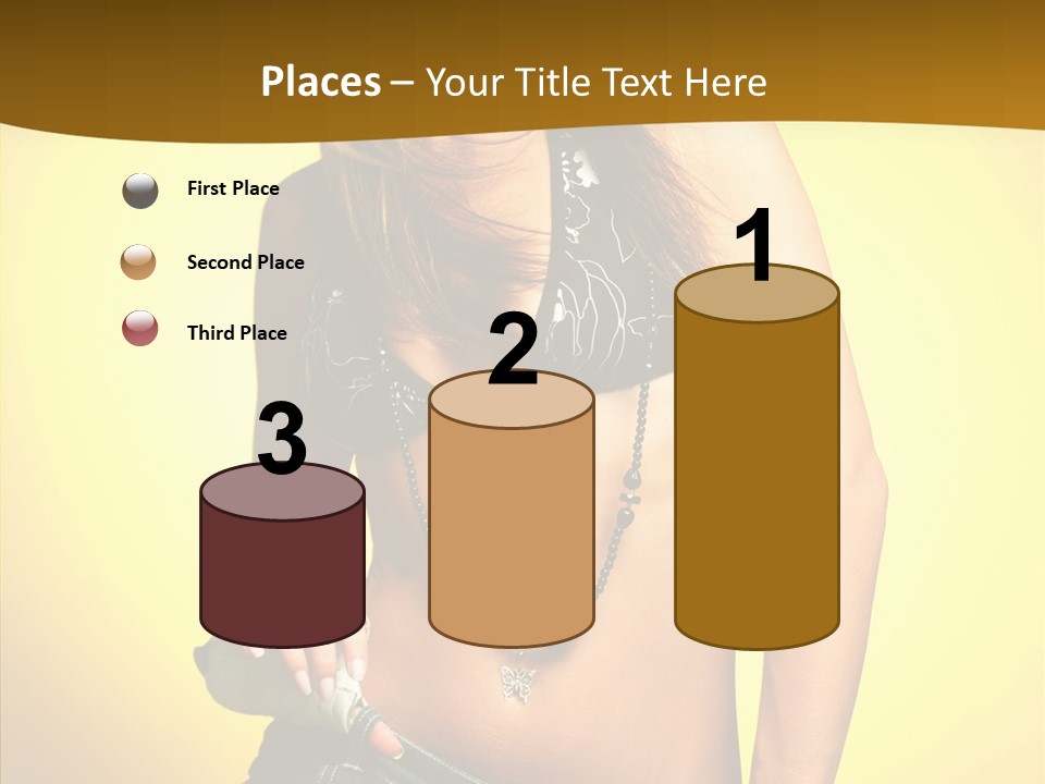 Smile Female Model PowerPoint Template