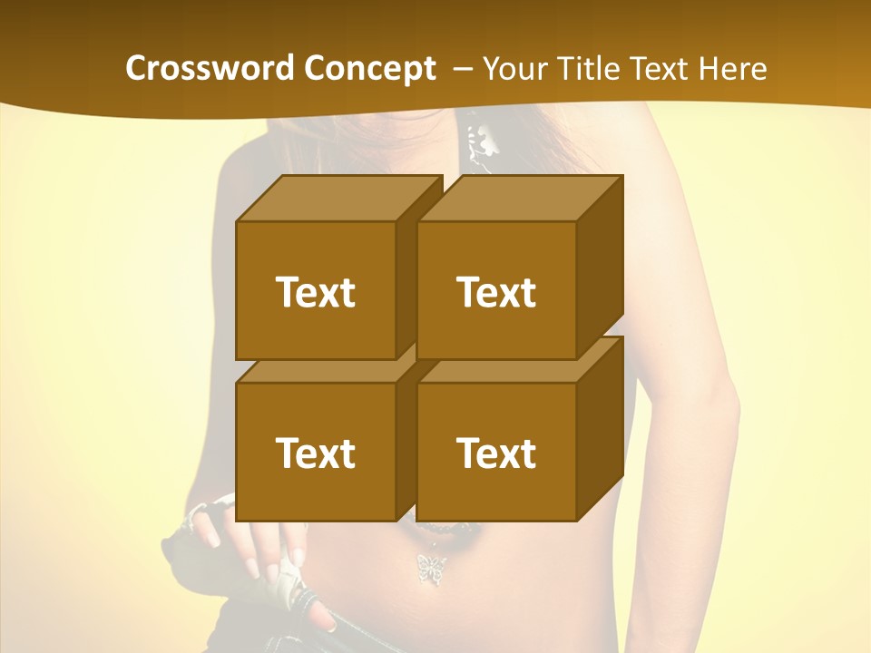 Smile Female Model PowerPoint Template