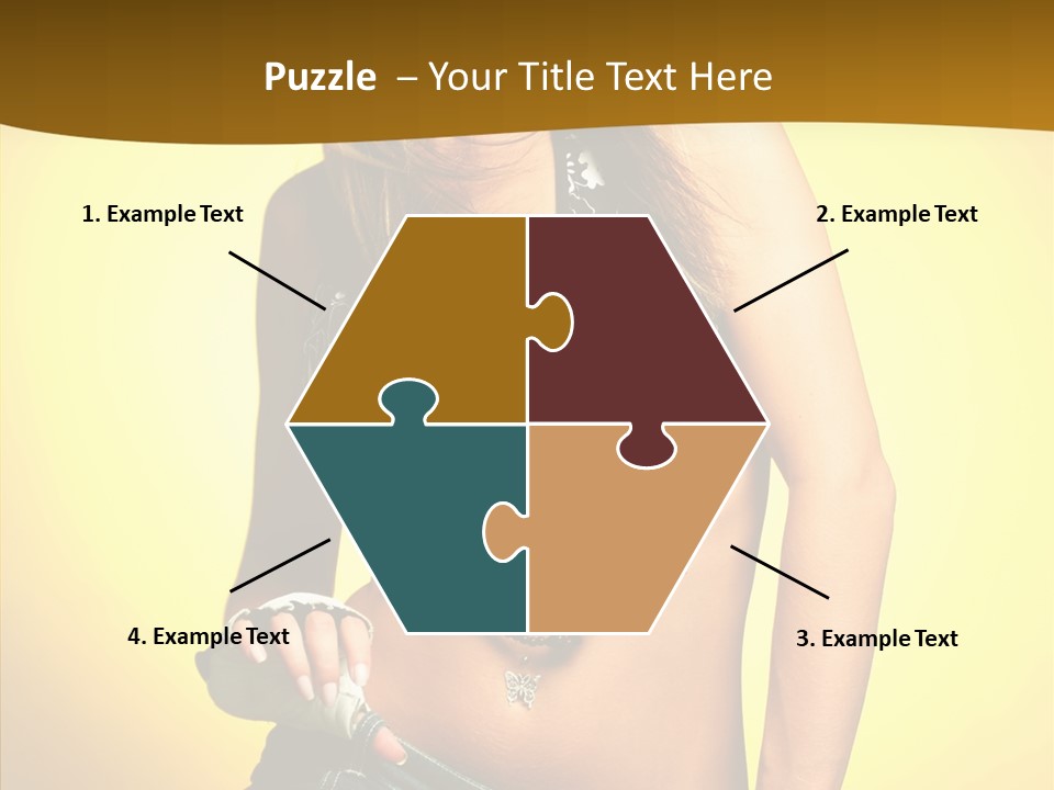 Smile Female Model PowerPoint Template