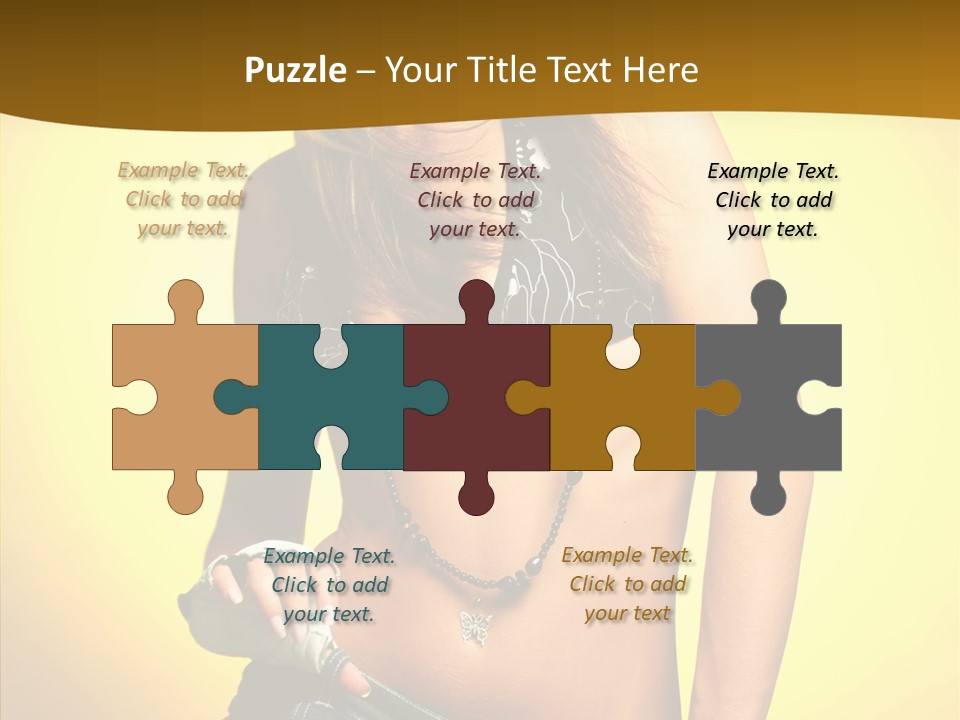 Smile Female Model PowerPoint Template