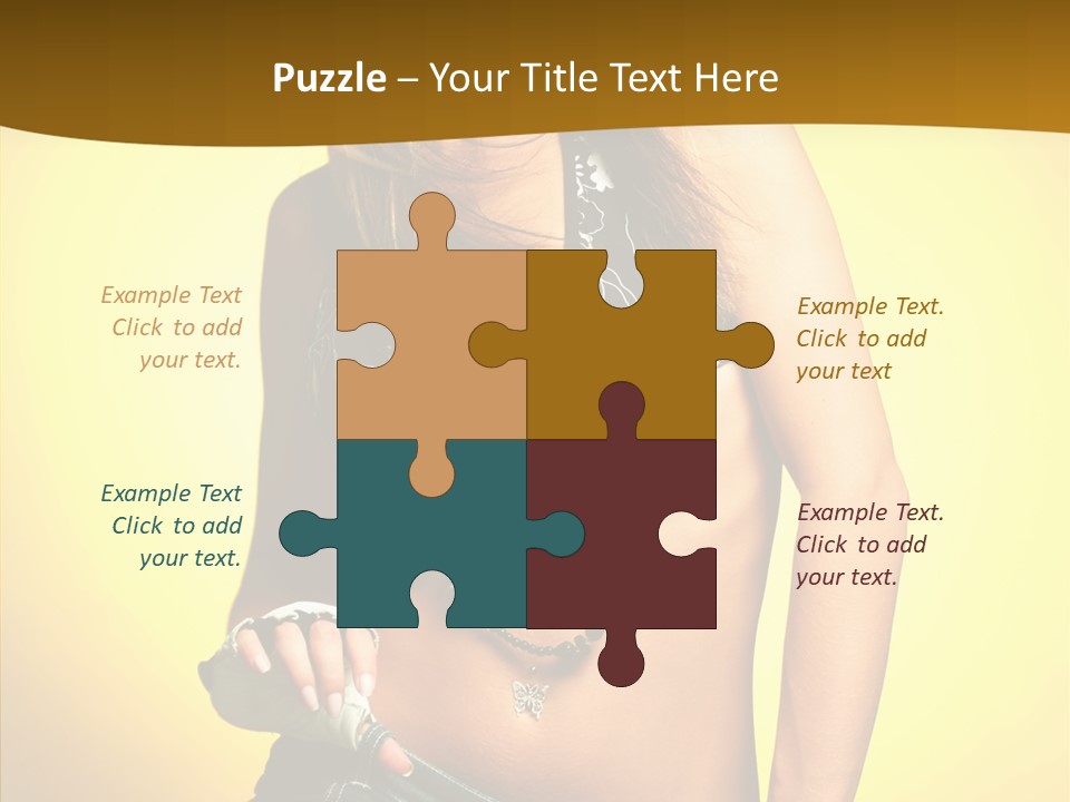 Smile Female Model PowerPoint Template