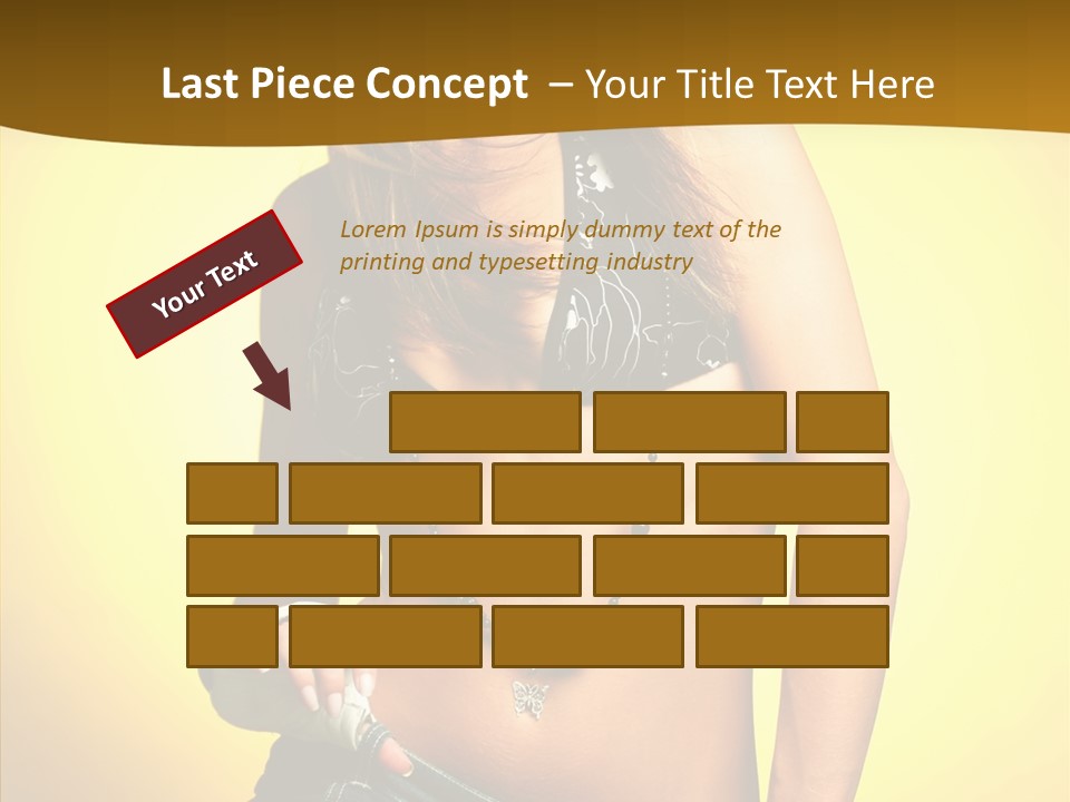 Smile Female Model PowerPoint Template