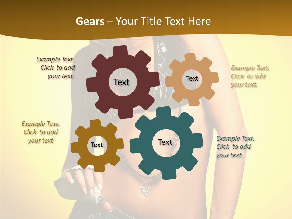 Smile Female Model PowerPoint Template