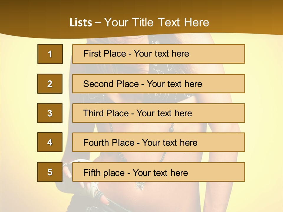 Smile Female Model PowerPoint Template